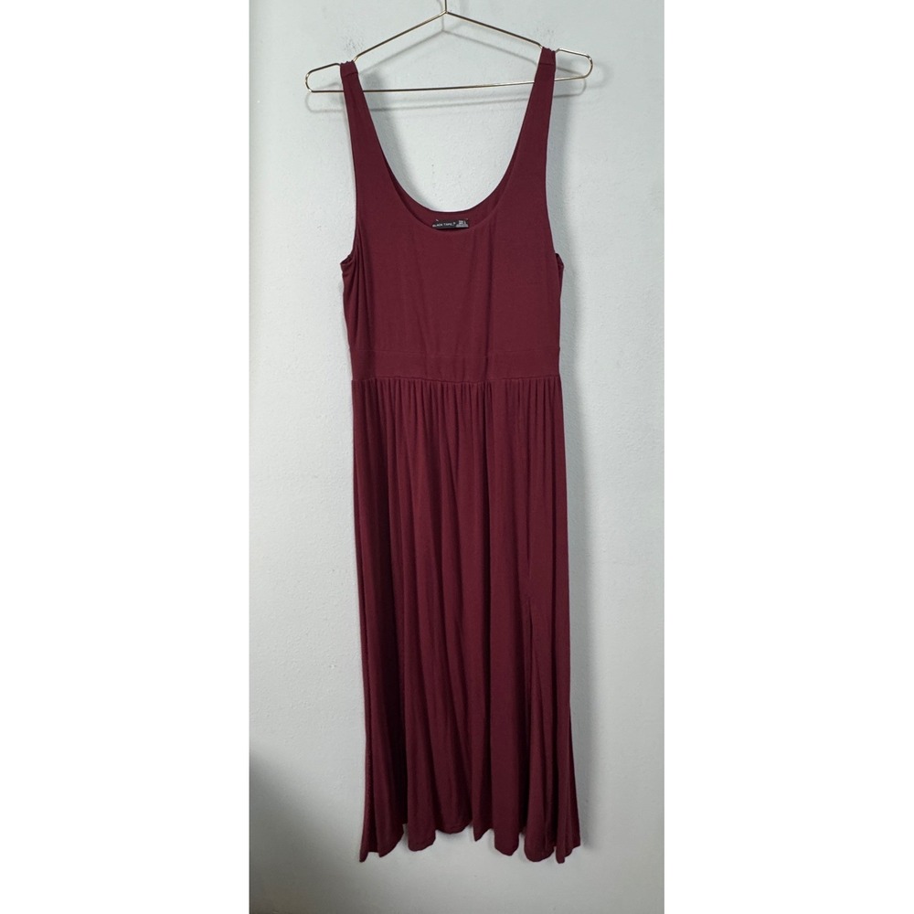 Black Tape Womens Burgundy Sleeveless Scoop Neck Empire Waist Maxi Dress Large